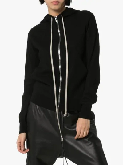 Shop Rick Owens Cashmere Hoodie In 09 Black