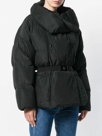 Shop Moncler Oversized Down Jacket In Black