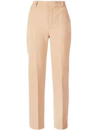 Shop Carmen March High Waisted Trousers In Caramel