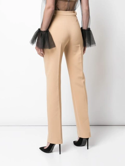 Shop Carmen March High Waisted Trousers In Caramel