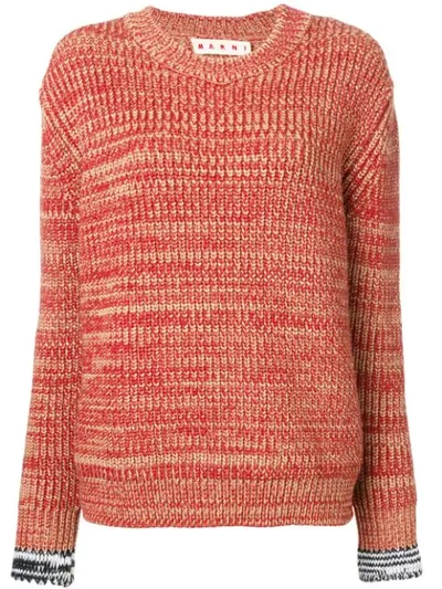 Shop Marni Boxy Crewneck Sweater - Neutrals