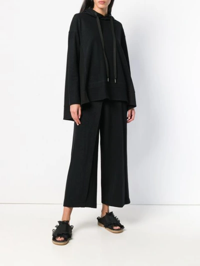 Shop Demoo Parkchoonmoo Wide Leg Cropped Trousers - Black