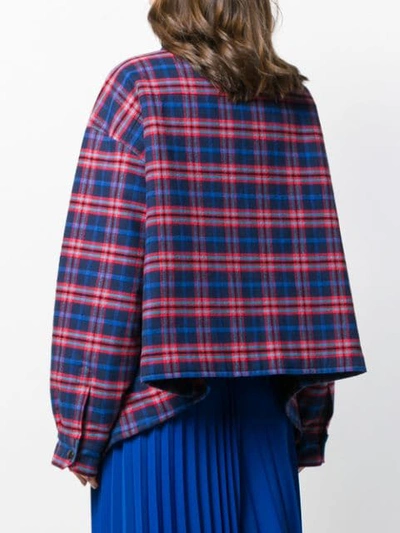 BALENCIAGA PLAID SHIRT - 蓝色