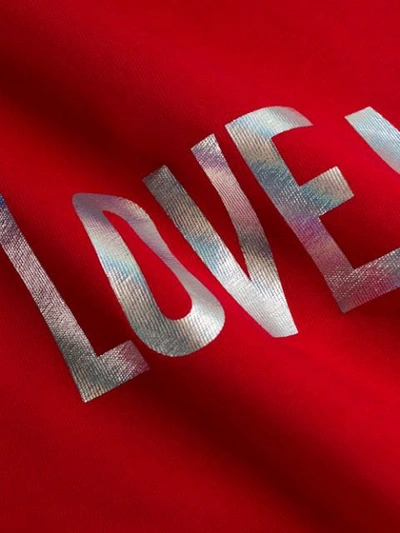 Shop Love Moschino T-shirt Mit Logo-print In Red