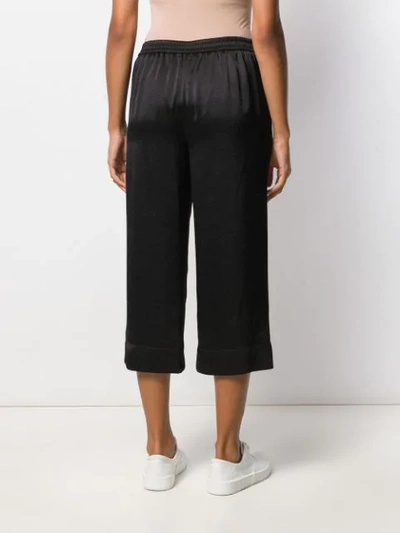 Shop Dkny Monochrome Cropped Trousers In Black