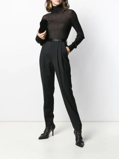 Shop Versace Roll Neck Sweater In Black