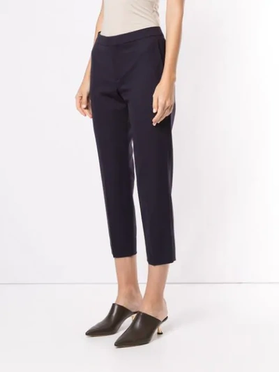 Shop Chloé Cropped Tailored Trousers In Purple