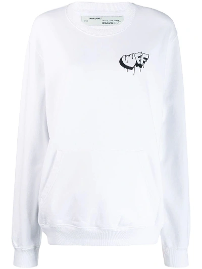 Shop Off-white White Cotton Sweatshirt