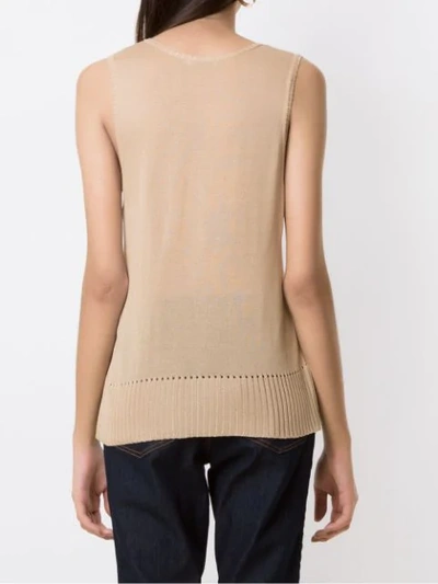 Shop Alcaçuz Nairobi Knit Tank Top In Neutrals