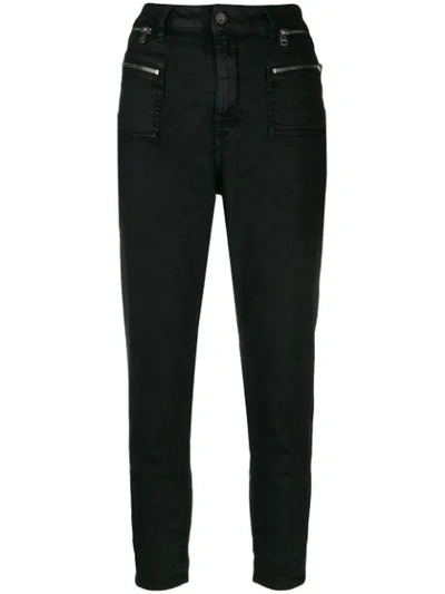 Shop Diesel Slim-fit Tapered Jeans In Black