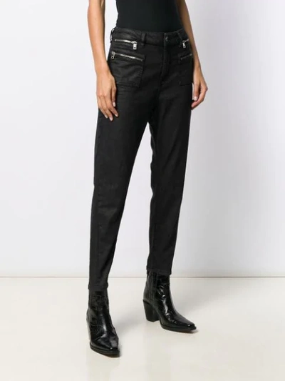 Shop Diesel Slim-fit Tapered Jeans In Black