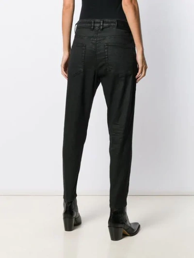 Shop Diesel Slim-fit Tapered Jeans In Black