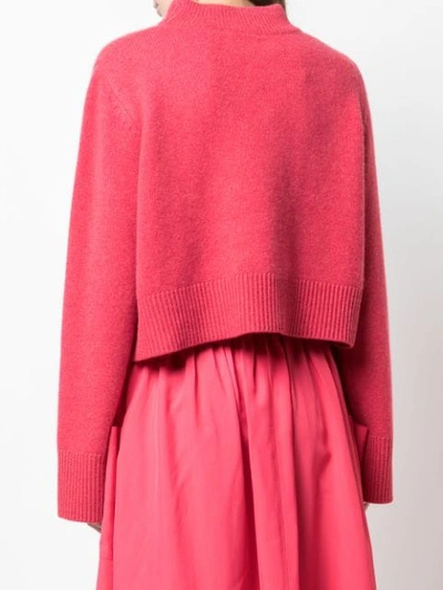 Shop Co Cashmere Wide Sleeve Jumper In Pink