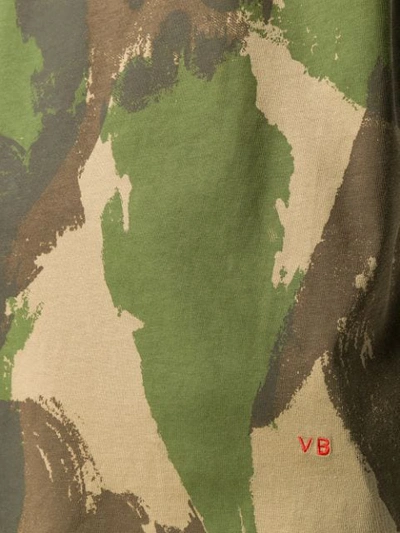 Shop Victoria Beckham Camouflage T In Green