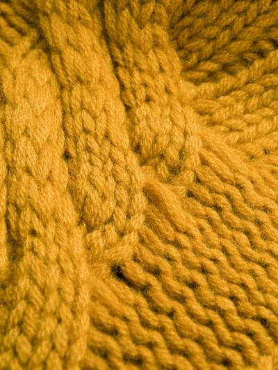 Shop Agnona Cable Knit Jumper In Yellow