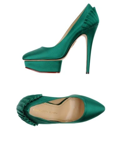 Shop Charlotte Olympia Pump In Green