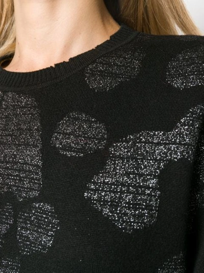 Marcelo Burlon County Of Milan Leopard Print Sweater In Black