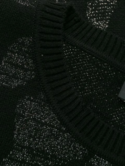 Marcelo Burlon County Of Milan Leopard Print Sweater In Black