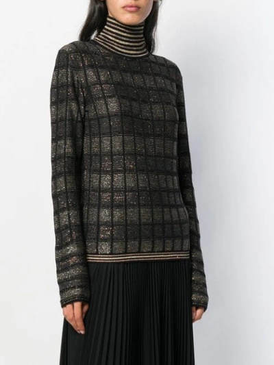 Shop Antonio Marras Slim-fit Check Sweater In Black