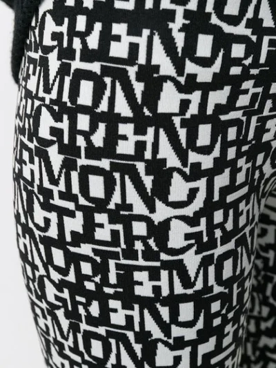 Shop Moncler Logo Printed Leggings In Black