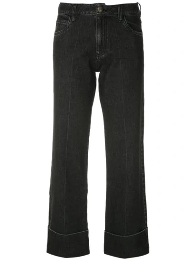 Shop Andrea Bogosian Pry Straight Jeans In Black