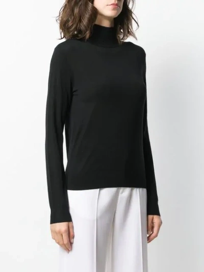 Theory Leenda Long Sleeve Turtleneck In Black