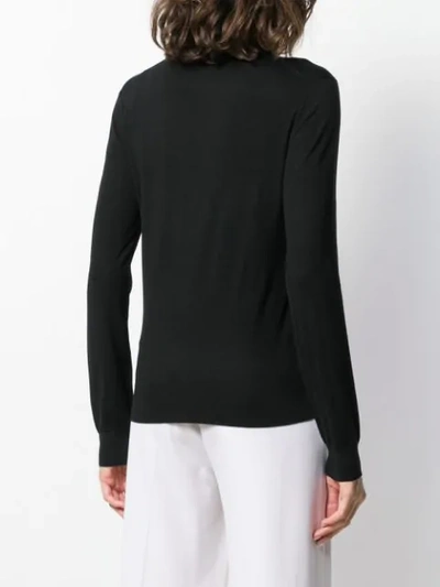 Shop Theory Fine Knit Turtleneck Sweater In Black