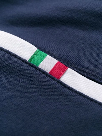 Shop Ea7 Italia Print Shorts In Blue