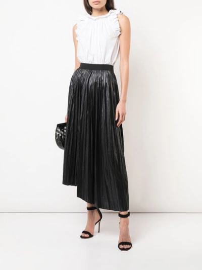 Shop Isabel Marant Pleated Maxi Skirt In Black