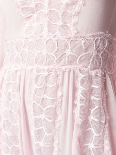 Shop Giambattista Valli Embroidered Detail Evening Dress In 4262- Rose