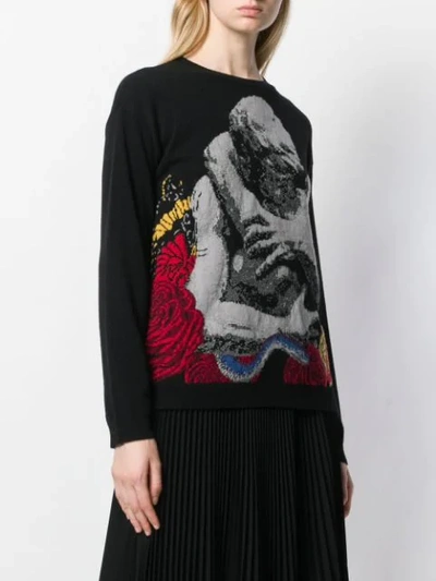 VALENTINO LOVERS INTARSIA JUMPER - 黑色