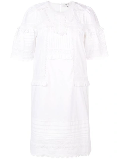 Shop Sea Embroidered Doily Detailed Dress In White
