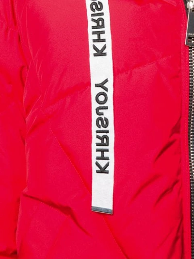 Shop Khrisjoy Oversized Padded Jacket In Red