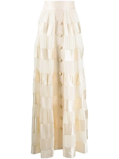 ZIMMERMANN LONG TIERED SKIRT - 大地色