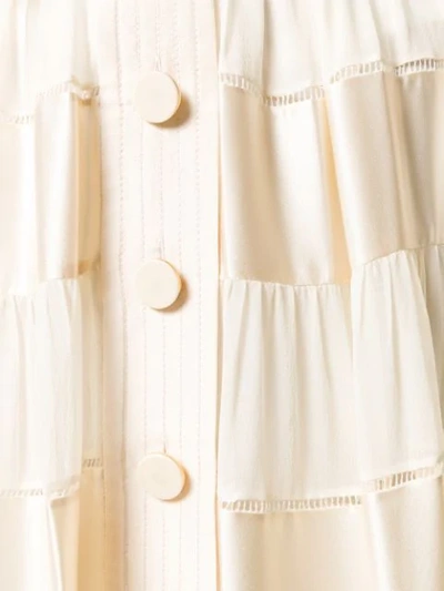 Shop Zimmermann Long Tiered Skirt In Neutrals
