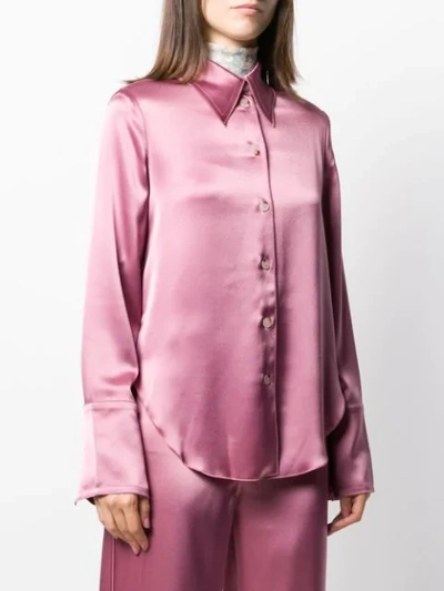 Shop Nanushka Mandine Satin-crepe Blouse In Pink