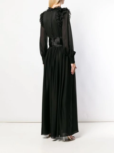 Shop Genny Victorian Long Dress In Black
