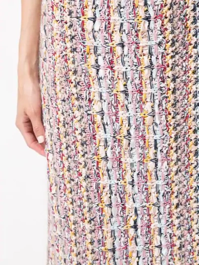 Shop Adam Lippes Tweed Fringed Skirt - White