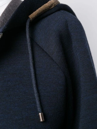 BRUNELLO CUCINELLI HOODED JACKET - 蓝色