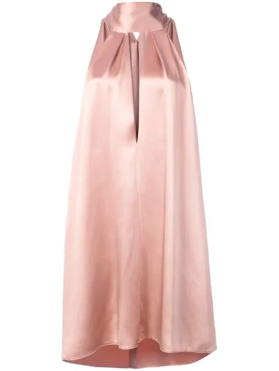 Shop Galvan Halterneck Short Dress In Pink