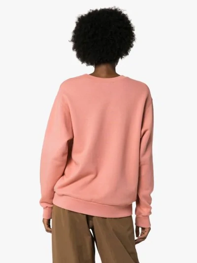 Shop Gucci Lamb Motif Logo Sweatshirt In Pink