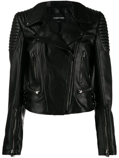 Shop Tom Ford Biker Jacket In Black