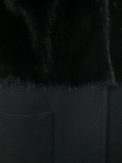 Shop Ferragamo Salvatore  Mink Fur Detailed Vest - Black