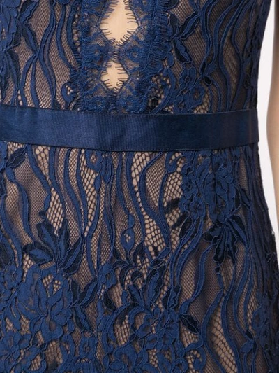 Shop Tadashi Shoji Lace Jumpsuit All-in-one In Blue