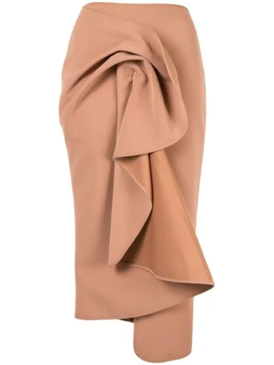 Shop Acler Crawford Skirt In Clay