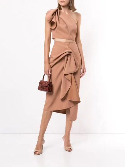 Shop Acler Crawford Skirt In Clay