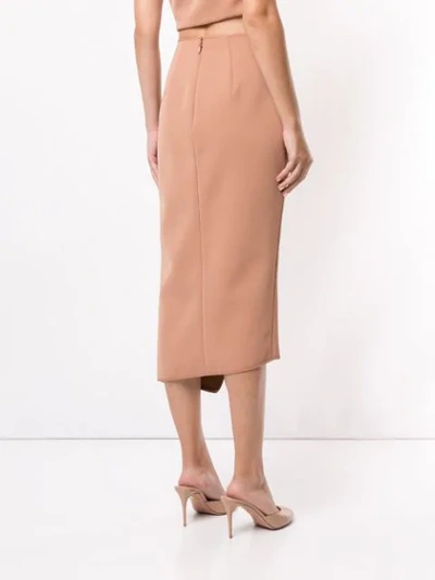 Shop Acler Crawford Skirt In Clay