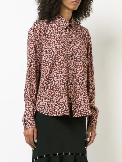 Shop Saint Laurent Ditsy Floral Shirt - Black