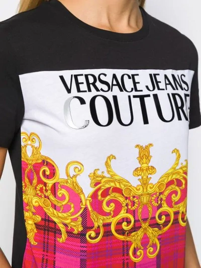 Shop Versace Jeans Couture Logo Print T-shirt In Black