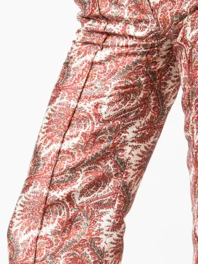 Shop Adam Lippes Paisley Trousers In Red